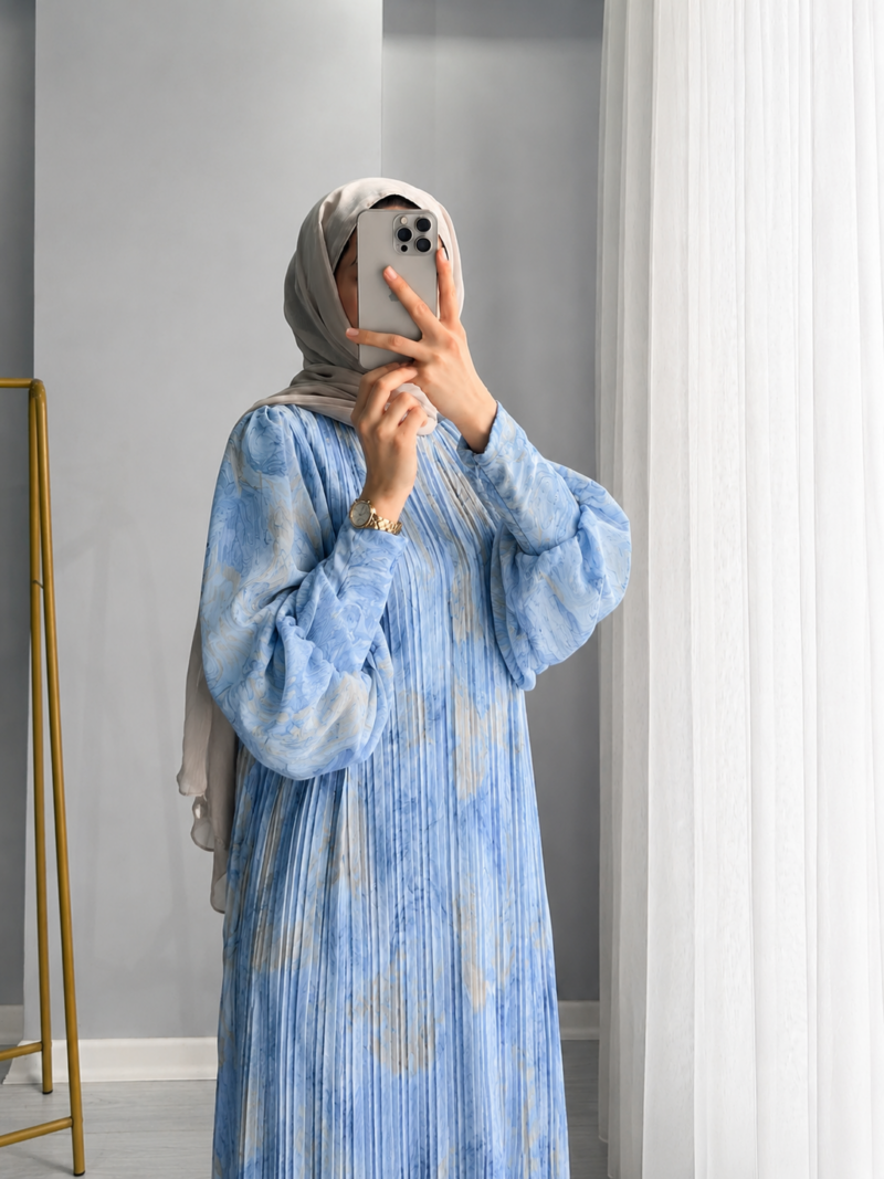 robe foulard plissée imprimé (copie)